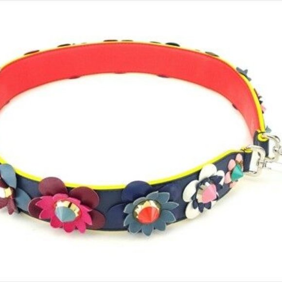 Fendi Shoulder Red Navy Pink leather Woman Authentic Used - Picture 2 of 7